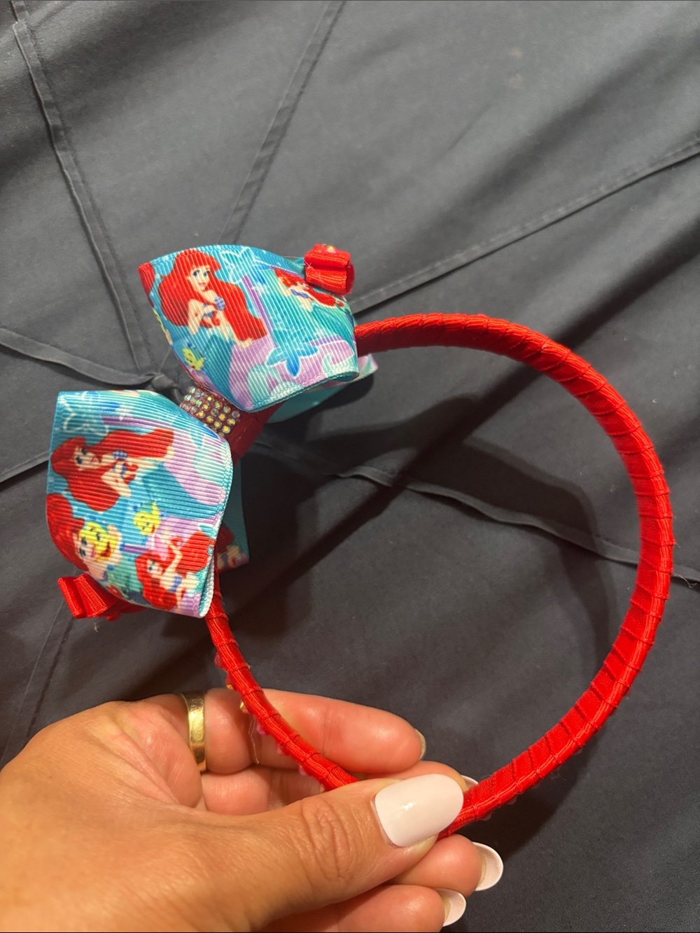 Ariel The Little Mermaid Red Kids Headband with Character Bow